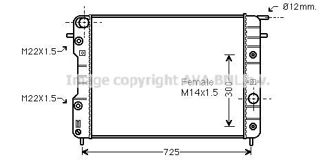 AVA QUALITY COOLING Radiaator,mootorijahutus OL2202